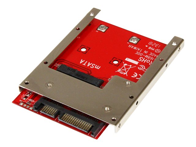 StarTech.com Adaptador Conversor mSATA a SATA 2.5 Pulgadas para SSD - SATA 6Gb/s, Kit de Montaje Incluido, Compatible con Unidades SSD mSATA y HDD