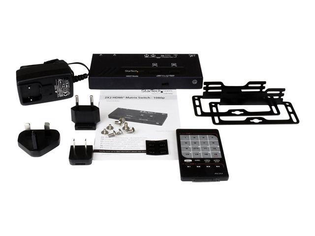 Startechcom VS222HDQ Switch Matricial HDMI 2x2 4K UHD con Conmutado Automático