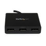 StarTech.com Hub MST de 3 Puertos DisplayPort 1.2 - Divisor Splitter para 3 Monitores DP a 2x DisplayPort 4K 30Hz 1x 1080p - Alimentado por USB