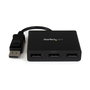 StarTech.com Hub MST de 3 Puertos DisplayPort 1.2 - Divisor Splitter para 3 Monitores DP a 2x DisplayPort 4K 30Hz 1x 1080p - Alimentado por USB