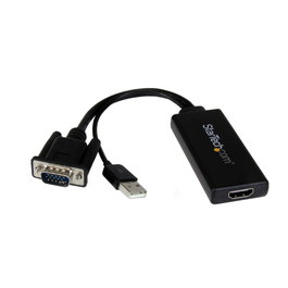 StarTech Adaptador VGA a HDMI con audio y alimentación USB VGA2HDU