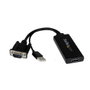StarTech Adaptador VGA a HDMI con audio y alimentación USB VGA2HDU