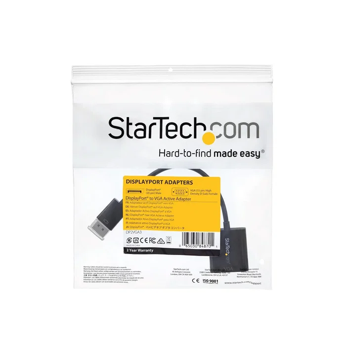 Startechcom Adaptador DisplayPort a VGA DP2VGA3 Negro 10cm