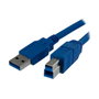 StarTech.com Cable USB 3.0 A a B de 1 m, Azul