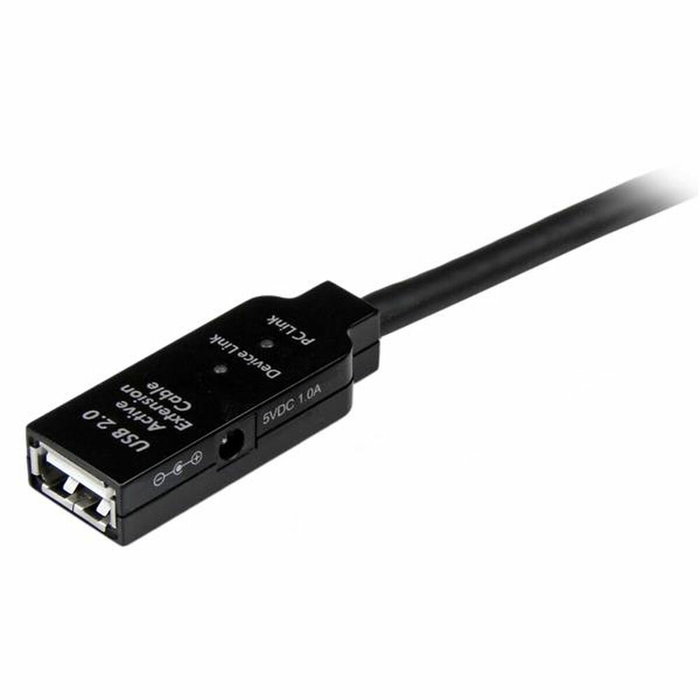 StarTech.com Cable de extensión USB 2.0 activo 5m USB A Macho a Hembra Negro
