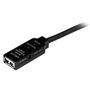 StarTech.com Cable de extensión USB 2.0 activo 5m USB A Macho a Hembra Negro