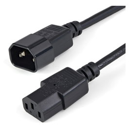 StarTech.com Cable de Extensión de Alimentación C14 a C13, 1m, 10A 125V, 18AWG, Alargador IEC-320-C14 a IEC-320-C13