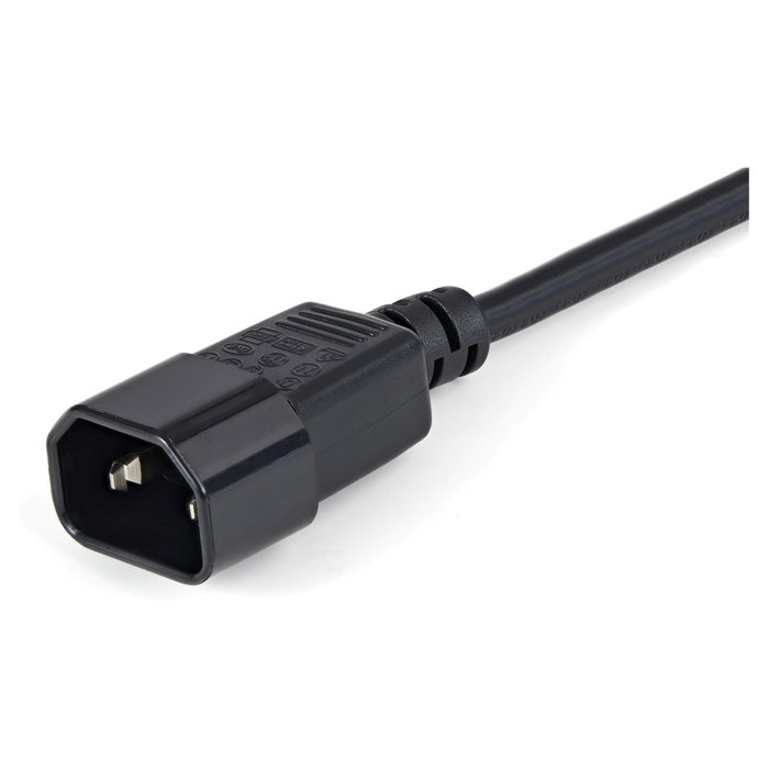 StarTech.com Cable de Extensión de Alimentación C14 a C13, 1m, 10A 125V, 18AWG, Alargador IEC-320-C14 a IEC-320-C13