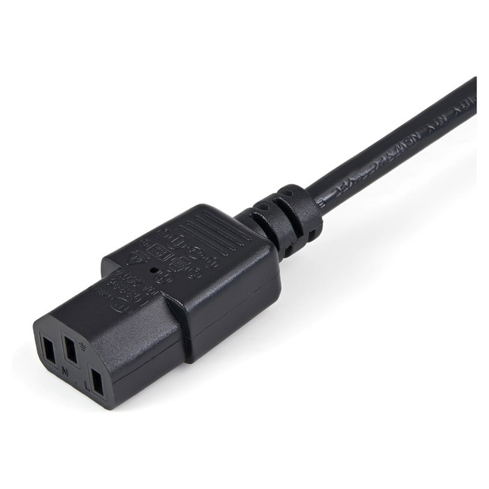 StarTech.com Cable de Extensión de Alimentación C14 a C13, 1m, 10A 125V, 18AWG, Alargador IEC-320-C14 a IEC-320-C13