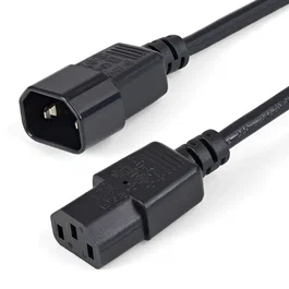 StarTech.com Cable de Extensión de Alimentación C14 a C13, 1m, 10A 125V, 18AWG, Alargador IEC-320-C14 a IEC-320-C13