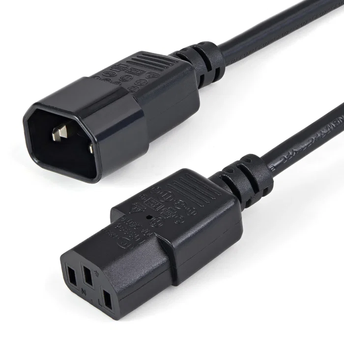 StarTech.com Cable de Extensión de Alimentación C14 a C13, 1 m, 18AWG, Negro StarTech.com Cable de Extensión de Alimentación C14 a C13, 1 m, 18AWG, Negro