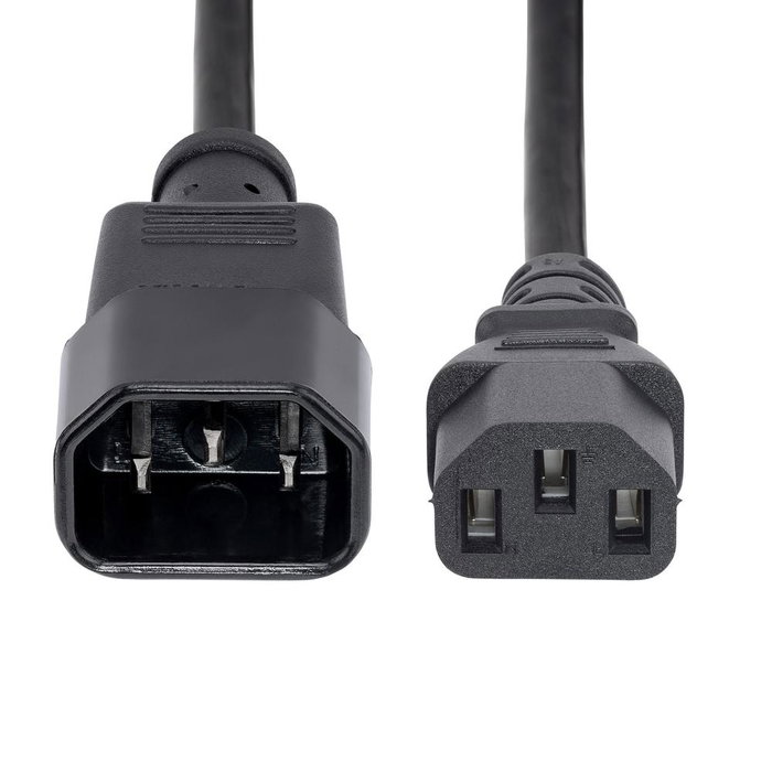 StarTech.com Cable de Alimentación IEC C14 a IEC C13 PXT1001M - Cable de Extensión 1 Metro (10A, 125V)
