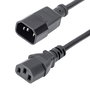 StarTech.com Cable de Alimentación IEC C14 a IEC C13 PXT1001M - Cable de Extensión 1 Metro (10A, 125V)