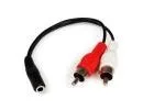 StarTech.com Cable Adaptador de Audio Estéreo Mini Jack 3,5mm Hembra a 2x RCA Macho (15cm)