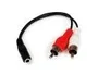 StarTech.com Cable Adaptador de Audio Estéreo Mini Jack 3,5mm Hembra a 2x RCA Macho (15cm)