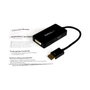 StarTech.com Adaptador DisplayPort a VGA / DVI / HDMI 3 en 1 - Convertidor Plug and Play, Cable de 0.15 m, Resolución 1920x1200 y 1080p, Negro