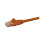 Startech Cable de red Cat6 U/UTP RJ45 Snagless 2m Naranja N6PATC2MOR