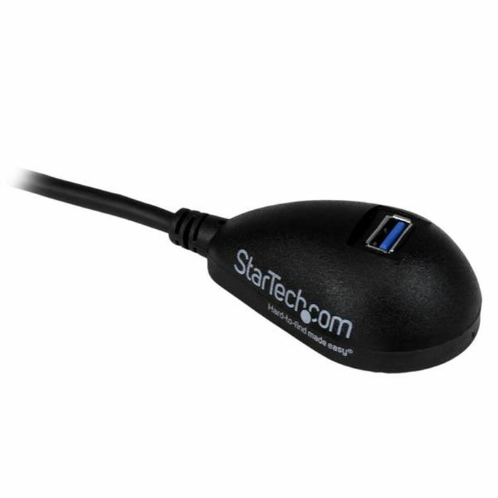 StarTech.com Cable de Extensión USB 3.2 Gen 1 de 1,5 m, USB A Macho a Hembra Angular, Negro