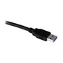 StarTech.com Cable de Extensión USB 3.2 Gen 1 de 1,5 m, USB A Macho a Hembra Angular, Negro