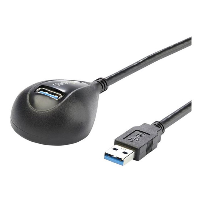 StarTech.com Cable de Extensión USB 3.2 Gen 1 de 1,5 m, USB A Macho a Hembra Angular, Negro