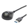 StarTech.com Cable de Extensión USB 3.2 Gen 1 de 1,5 m, USB A Macho a Hembra Angular, Negro
