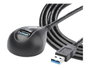 StarTech.com Cable de Extensión USB 3.2 Gen 1 de 1,5 m, USB A Macho a Hembra Angular, Negro