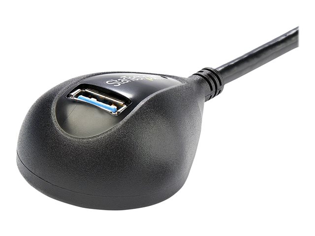 StarTech.com Cable de Extensión USB 3.2 Gen 1 de 1,5 m, USB A Macho a Hembra Angular, Negro