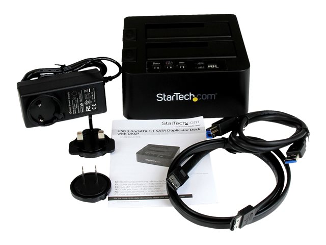 StarTech.com Duplicador Clonador de Disco Duro Standalone HDD SSD SATA 2.5" / 3.5" con Conexión USB 3.0 y eSATA para Copia sin Ordenador