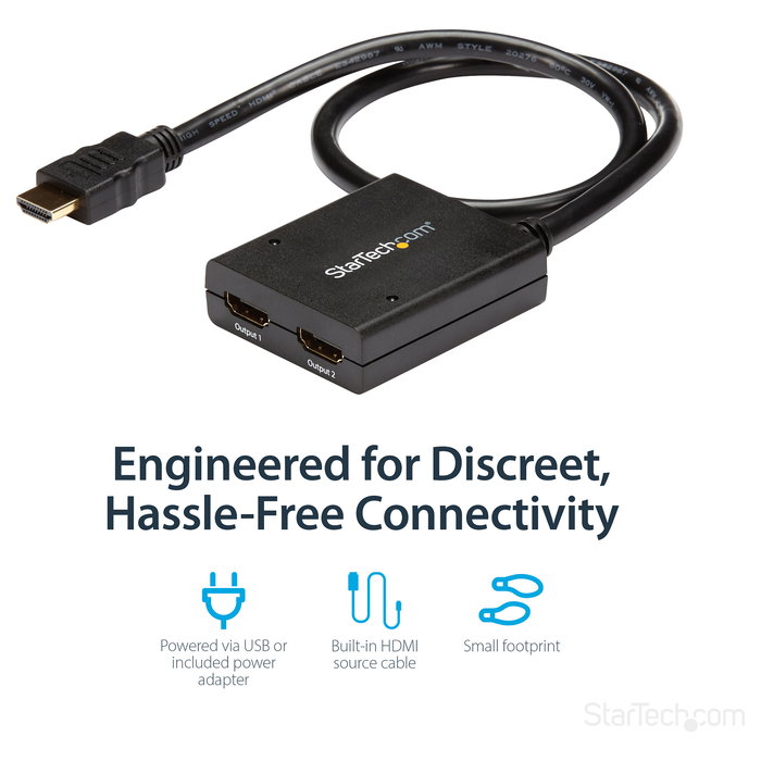 Adaptador HDMI a 2 x HDMI Startech ST122HD4KU