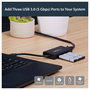 StarTech.com ST3300GU3B Hub USB 3.2 Gen 1 con Ethernet Gigabit y 3 Puertos USB, Aluminio, Negro