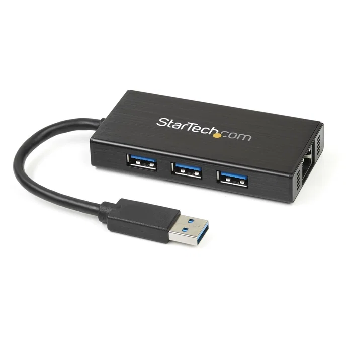 StarTech Hub USB 3.2 Gen 1 con Ethernet Gigabit y 3 puertos USB, Negro StarTech Hub USB 3.2 Gen 1 con Ethernet Gigabit y 3 puertos USB, Negro