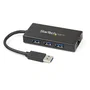 StarTech.com ST3300GU3B Hub USB 3.2 Gen 1 con Ethernet Gigabit y 3 Puertos USB, Aluminio, Negro