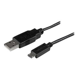 StarTech Cable Micro USB tipo B a USB A 2m, cable de carga y sincronización para smartphone/tablet, 28 AWG blindado, USB 2.0, negro