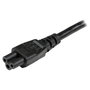 StarTech.com Cable de Alimentación para Portátil 1m, CEE7/7 Schuko EU a C5 Hoja de Trébol, 2.5A 250V, 3 Conductores, Negro, Certificación VDE