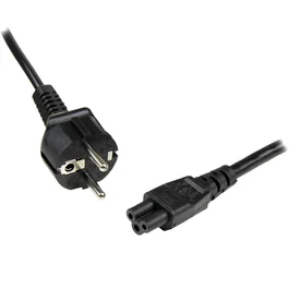 StarTech.com Cable de Alimentación para Portátiles de 1m, Enchufe UE a C5, 2,5A 250V, 18AWG, Cable de Repuesto para Cargador, Hoja de Trébol Mickey Mouse