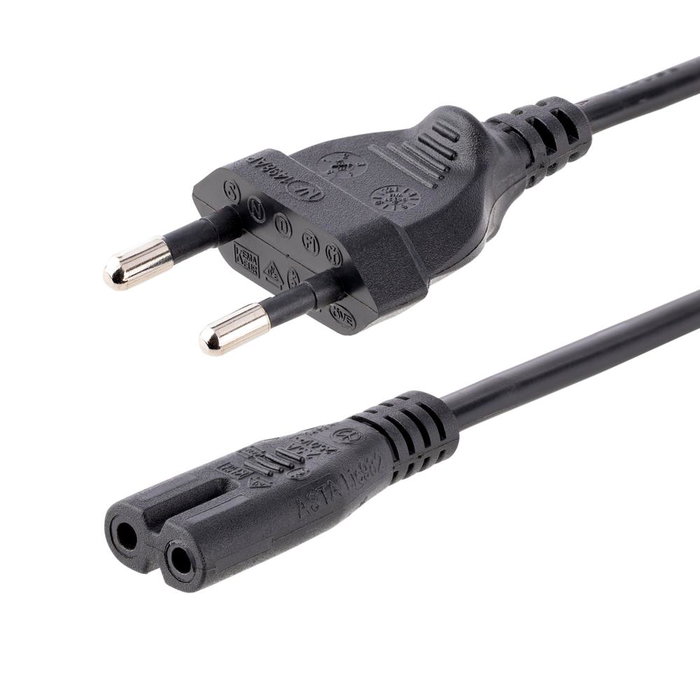 Startech Cable de Corriente Europeo CEE 7/16 a IEC C7, 1 metro, Negro Startech Cable de Corriente Europeo CEE 7/16 a IEC C7, 1 metro, Negro