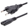StarTech.com Cable de Alimentación para Portátiles 1m, Enchufe UE a C7, 2.5A 250V, Negro, H03VVH2-F, 18 AWG