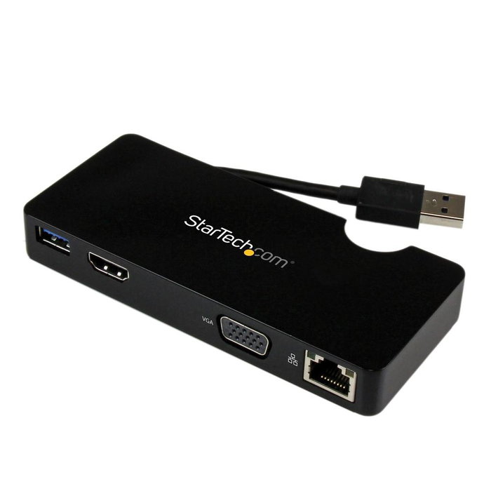 StarTech.com Docking Station USB 3.0 con HDMI, VGA y Ethernet, Replicador de Puertos Universal para Portátil