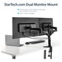 StarTech.com Soporte Brazo Articulado Dual para 2 Monitores, 13.6 kg, 12 a 24 Pulgadas, VESA 100x100, Abrazadera Escritorio, Negro