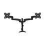 StarTech.com Soporte Brazo Articulado Dual para 2 Monitores, 13.6 kg, 12 a 24 Pulgadas, VESA 100x100, Abrazadera Escritorio, Negro