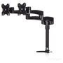 StarTech.com Soporte Brazo Articulado Dual para 2 Monitores, 13.6 kg, 12 a 24 Pulgadas, VESA 100x100, Abrazadera Escritorio, Negro