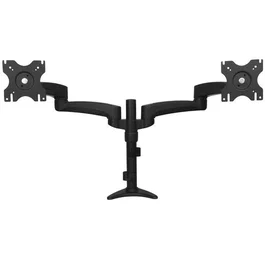 StarTech.com Soporte con Brazos Articulados para Dos Monitores, Abrazadera, 13.6 kg, 24 pulgadas, VESA 100x100 mm, Negro