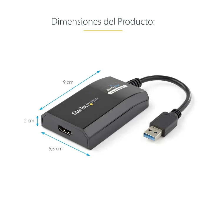 StarTech USB 3.0 a HDMI Adaptador Gráfico Externo DisplayLink StarTech USB 3.0 a HDMI Adaptador Gráfico Externo DisplayLink