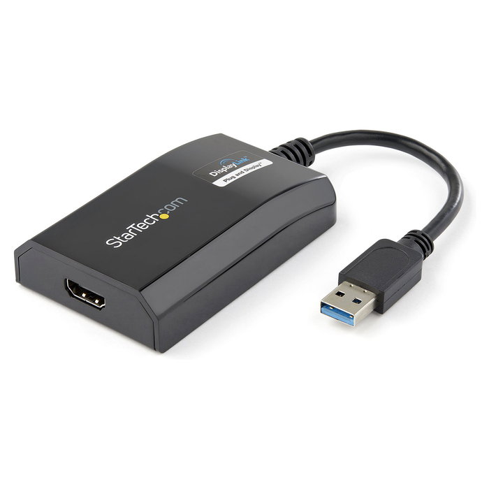 StarTech Adaptador USB 3.0 a HDMI Video 1080p Certificado DisplayLink para Mac y PC, 1920x1200 Pixeles, USB Tipo A, Negro StarTech Adaptador USB 3.0 a HDMI Video 1080p Certificado DisplayLink para Mac y PC, 1920x1200 Pixeles, USB Tipo A, Negro