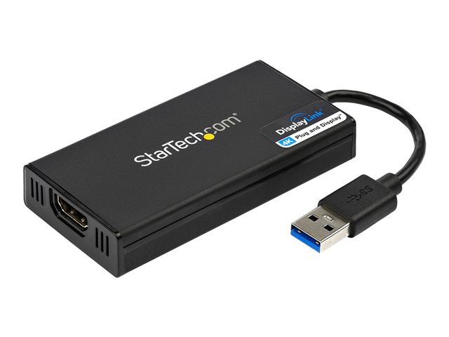 StarTech Adaptador Gráfico Externo USB 3.0 a HDMI 4K, Multi Monitor con DisplayLink, Soporta Windows, macOS, Chrome OS, Ubuntu