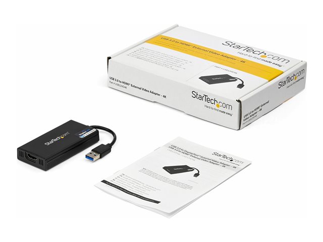 StarTech Adaptador Gráfico Externo USB 3.0 a HDMI 4K, Multi Monitor con DisplayLink, Soporta Windows, macOS, Chrome OS, Ubuntu