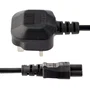 StarTech.com Cable de Alimentación para Ordenador Portátil, 2m, Negro, BS 1363 a C5 (Trébol), Modelo PXTNB3SUK2M, 250V 2.5A