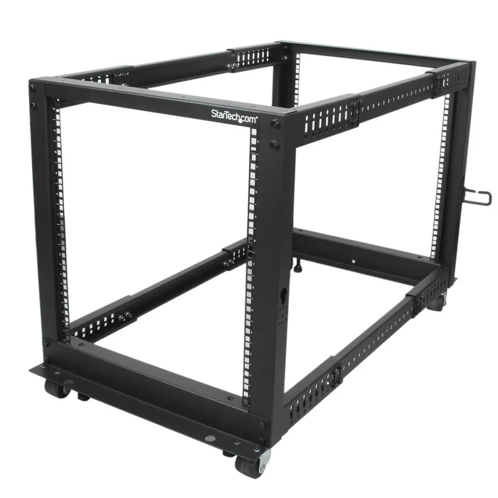 StarTech.com Rack 12U Móvil de Marco Abierto de 4 Columnas para Servidores - Rack de 19 Pulgadas con Ruedas, Patas Niveladoras y Gestión de Cables, Capacidad 544 kg StarTech.com Rack 12U Móvil de Marco Abierto de 4 Columnas para Servidores - Rack de 19 Pulgadas con Ruedas, Patas Niveladoras y Gestión de Cables, Capacidad 544 kg