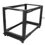 StarTech.com Rack de Marco Abierto 12U de 4 Columnas, 19 Pulgadas, con Ruedas y Profundidad Ajustable