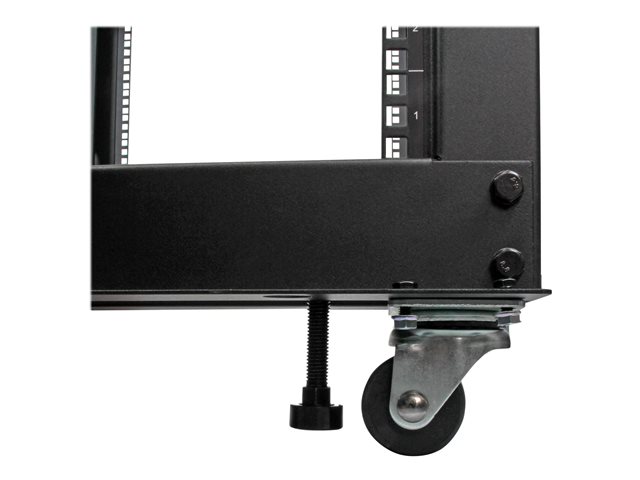 StarTech.com Rack de Marco Abierto 12U de 4 Columnas, 19 Pulgadas, con Ruedas y Profundidad Ajustable